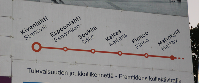 Länsimetron rakenteilla olevat metroasemat Matinkylästä Kivenlanteen Espoon ja Kirkkonummen rajalle